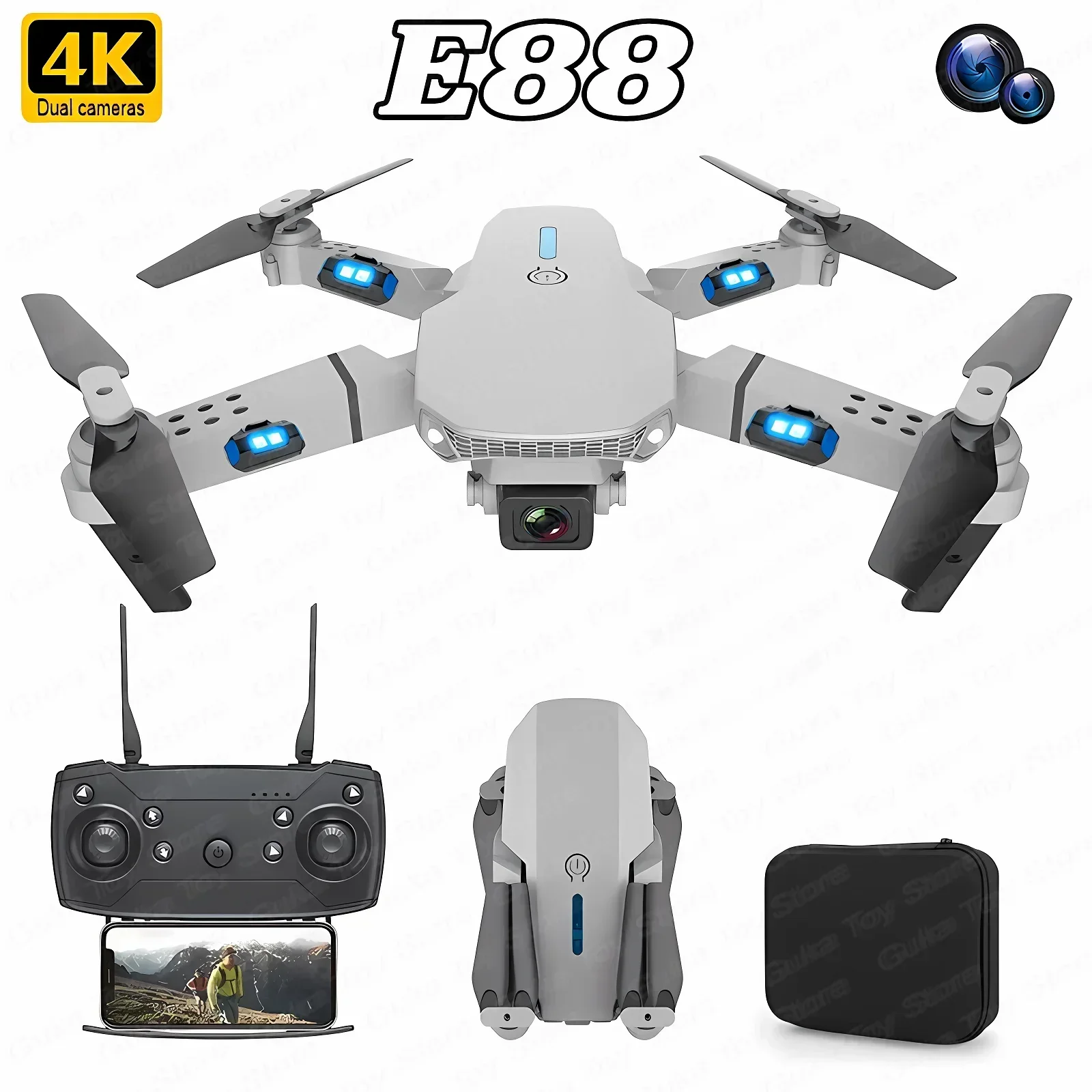 Diy Drone Electronics - E88 Pro WIFI FPV Drone Wide