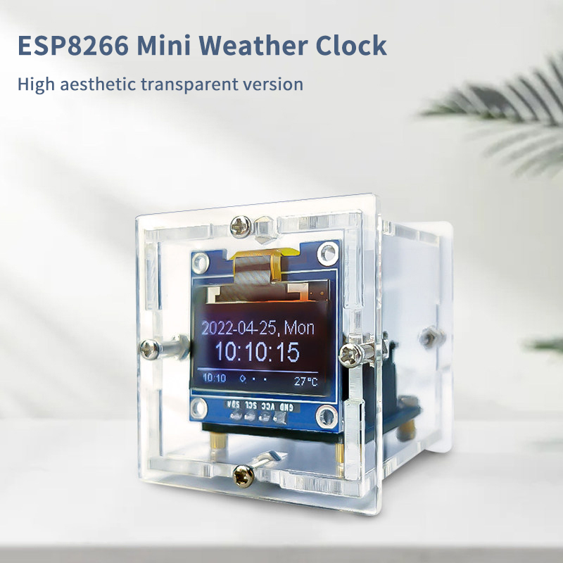 ESP8266 Mini Weather Clock Kit - Diy Electronics Project Kit review and price