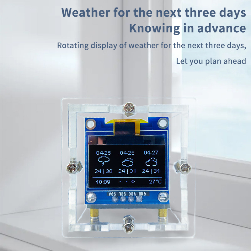 ESP8266 Mini Weather Clock Kit - Diy Electronics Project Kit review and price