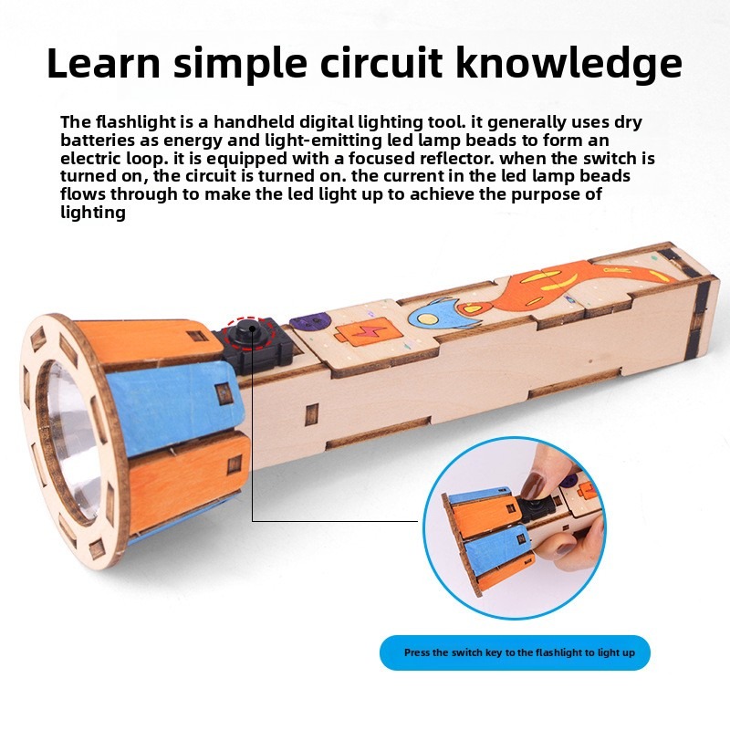 DIY Wooden Flashlight Kit Educ - Diy Electronics Projects For Kids review and price