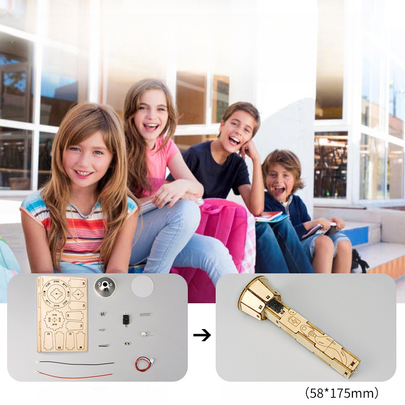 DIY Wooden Flashlight Kit Educ - Diy Electronics Projects For Kids review and price