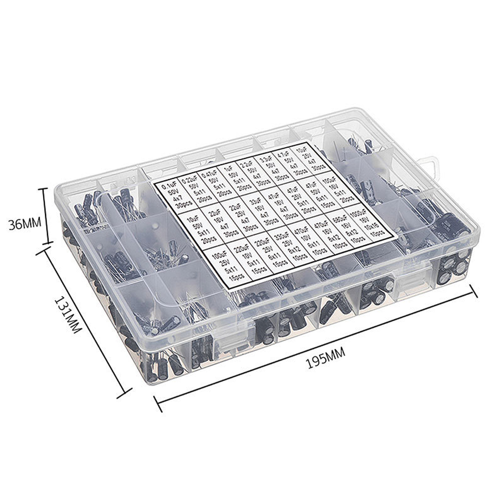500Pcs Electrolytic Capacitor  - Capacitor Kit Assortment review and price