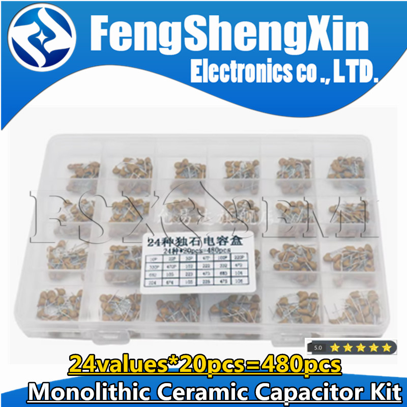 24values*20pcs=480pcs 50V 10PF - Capacitor Kit Assortment review and price