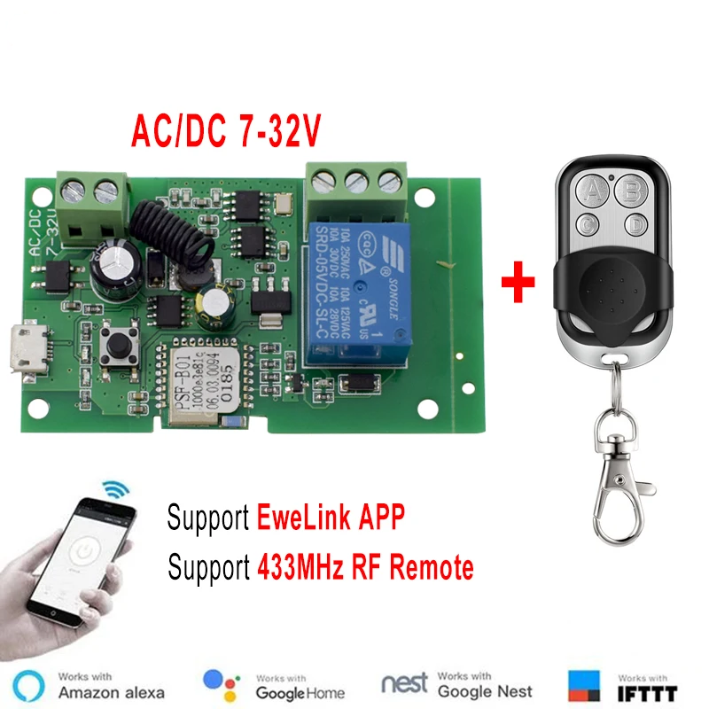 Ewelink AC/DC 5V 7V-32V 1 Chan - Relay Module 5V review and price