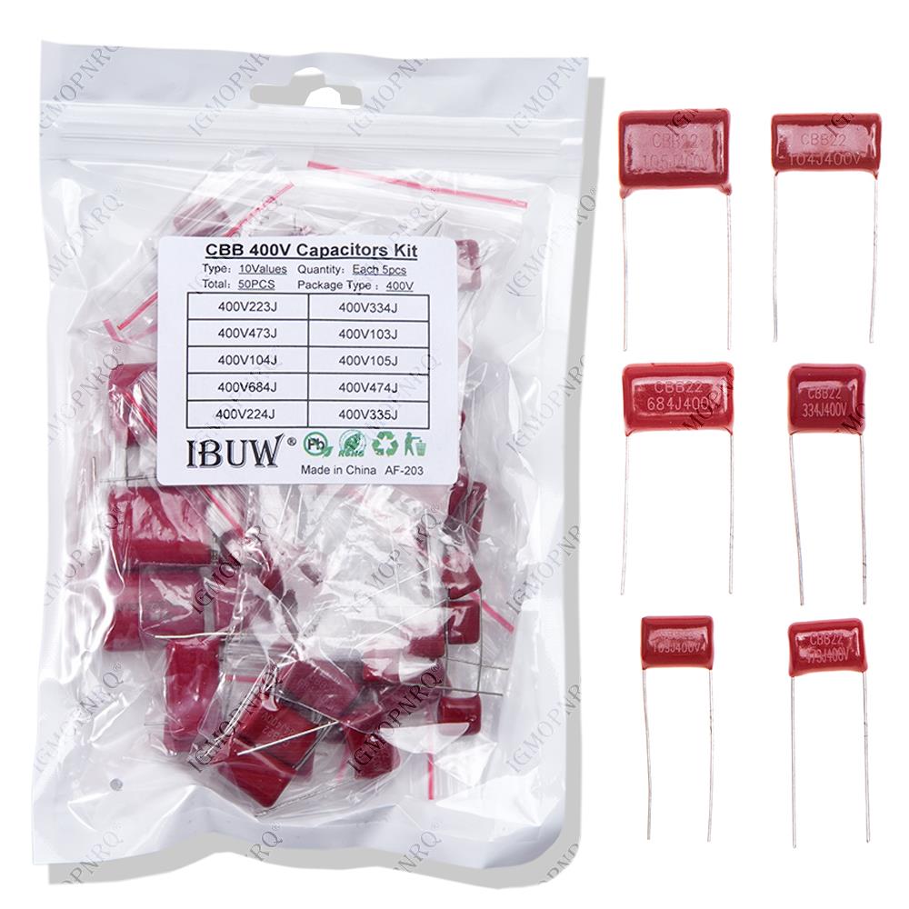 KIT 50PC=10value*5PCS Metalliz - Capacitor Kit Assortment review and price