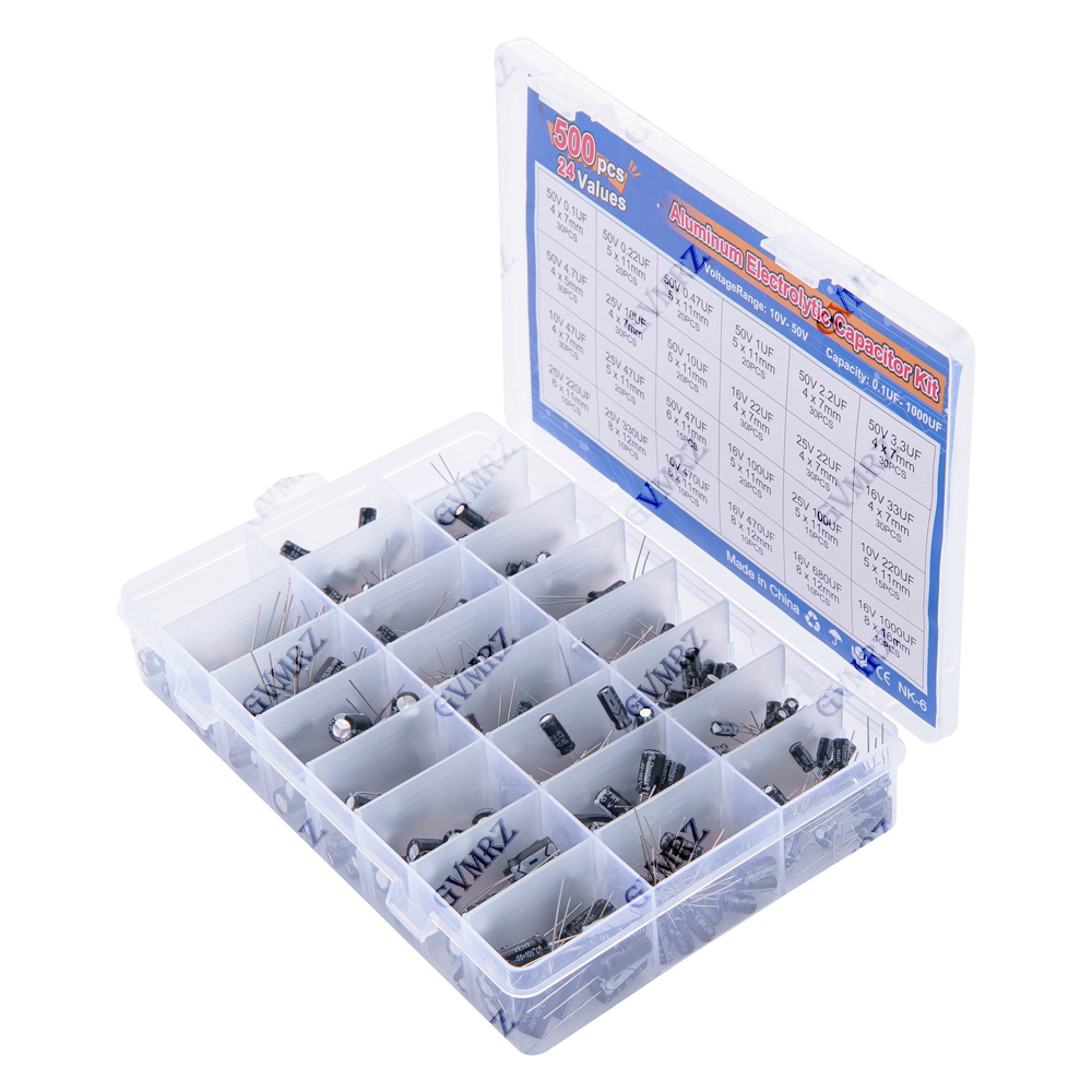 500PCS/lot 16-50V mix Electrol - Capacitor Kit Assortment review and price
