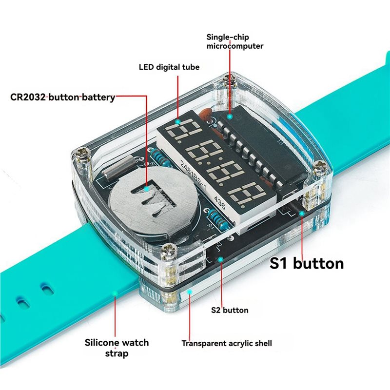 2X DIY Watch LED Watch Electro - Diy Electronics Project Kit review and price
