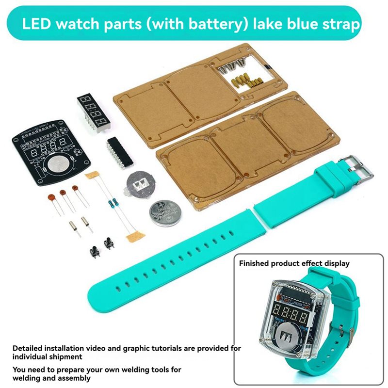 2X DIY Watch LED Watch Electro - Diy Electronics Project Kit review and price