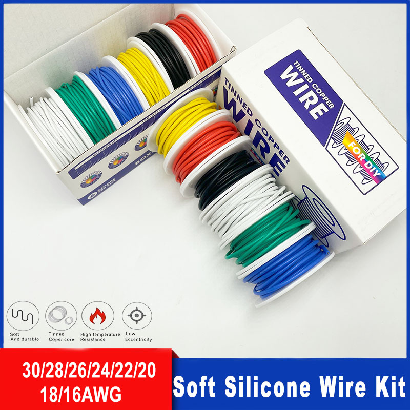 Soft Silicone Wire Kit 16awg 1 - Diy Electronics Project Kit review and price