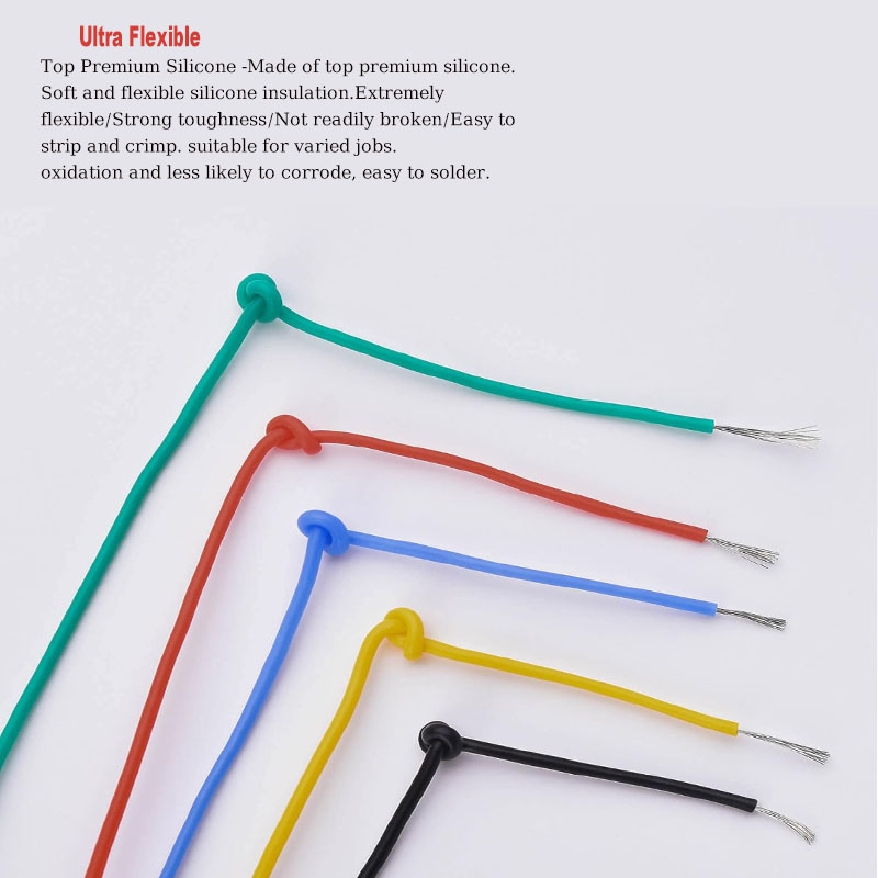 Soft Silicone Wire Kit 16awg 1 - Diy Electronics Project Kit review and price